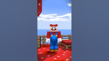 HELP Herobrine Upgrade RAFT vs Notch vs Barbie vs Mario (Bones - Imagine Dragons) #shorts #minecraft