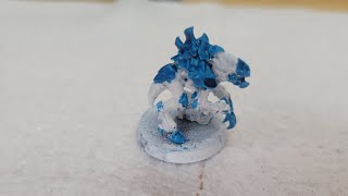 Painting A Hive Fleet Tiamet Neurogaunt. Day 142 Of Painting Miniatures Everyday.