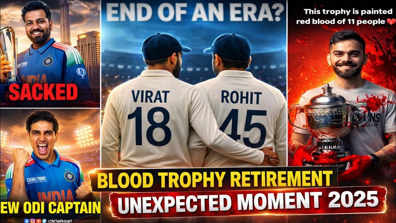 RCB BLOOD TROPHY - ROHIT VIRAT TEST RETIREMENT UNEXPECTED MOMENT 2025 INDIA CRICKET 
