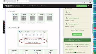 Quickworksheets Wordsearch Generator