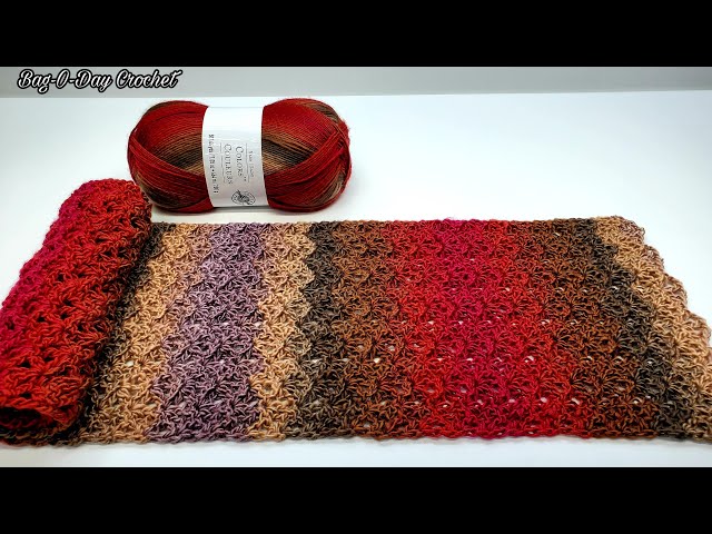 How To Crochet A Easy Lacy Super Scarf Wrap - Delilah - Bagoday Crochet Tutorial 655