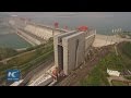 Exclusive aerial view: world's largest shiplift at China's Three Gorges Dam