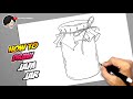 How to draw jam jar