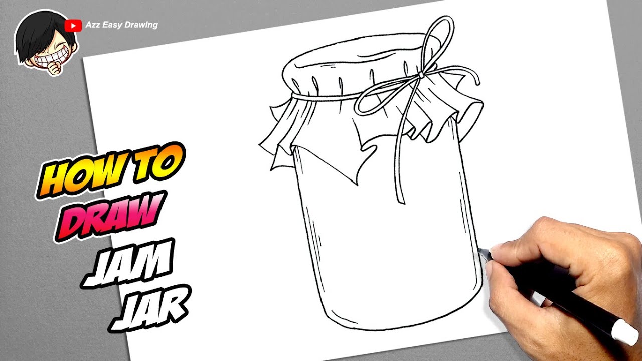 Cute Face In A Jar Coloring Outline Sketch Drawing Vector Jam Drawing Jam  Outline Jam Sketch PNG and Vector with Transparent Background for Free  Download