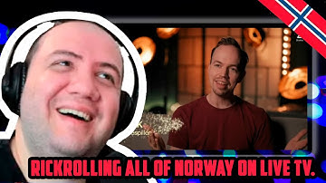 🇳🇴 Rickrolling all of Norway on live TV - TEACHER PAUL REACTS NORGE