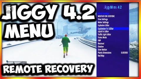 GTA 5: Mod Menu Showcase JIGGY 4.2 Menu Remote Recovery (RGH/JTAG)[2018]