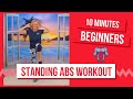 10-minute Standing Abs Lower Belly Fat Workout for Beginners