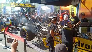 Top fuel dragster startup