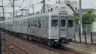 南海高野線浅香山駅　6000系(6001f+6907f)到着各停河内長野行