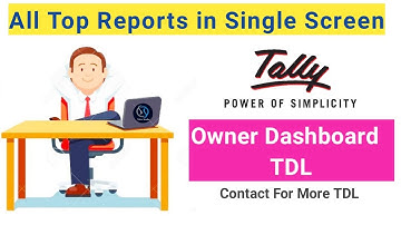 Owner Dashboard  TDL Tally | Tally customization Report | 2020