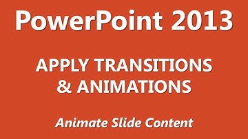 MOS Review - PowerPoint 2013 - Apply Transitions and Animations - Part 2 of 3