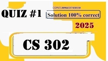 cs 302 quiz 1 solution fall 2025