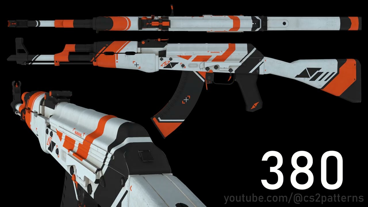 AK-47 | Asiimov - ALL 1000 PATTERNS CS2 - YouTube
