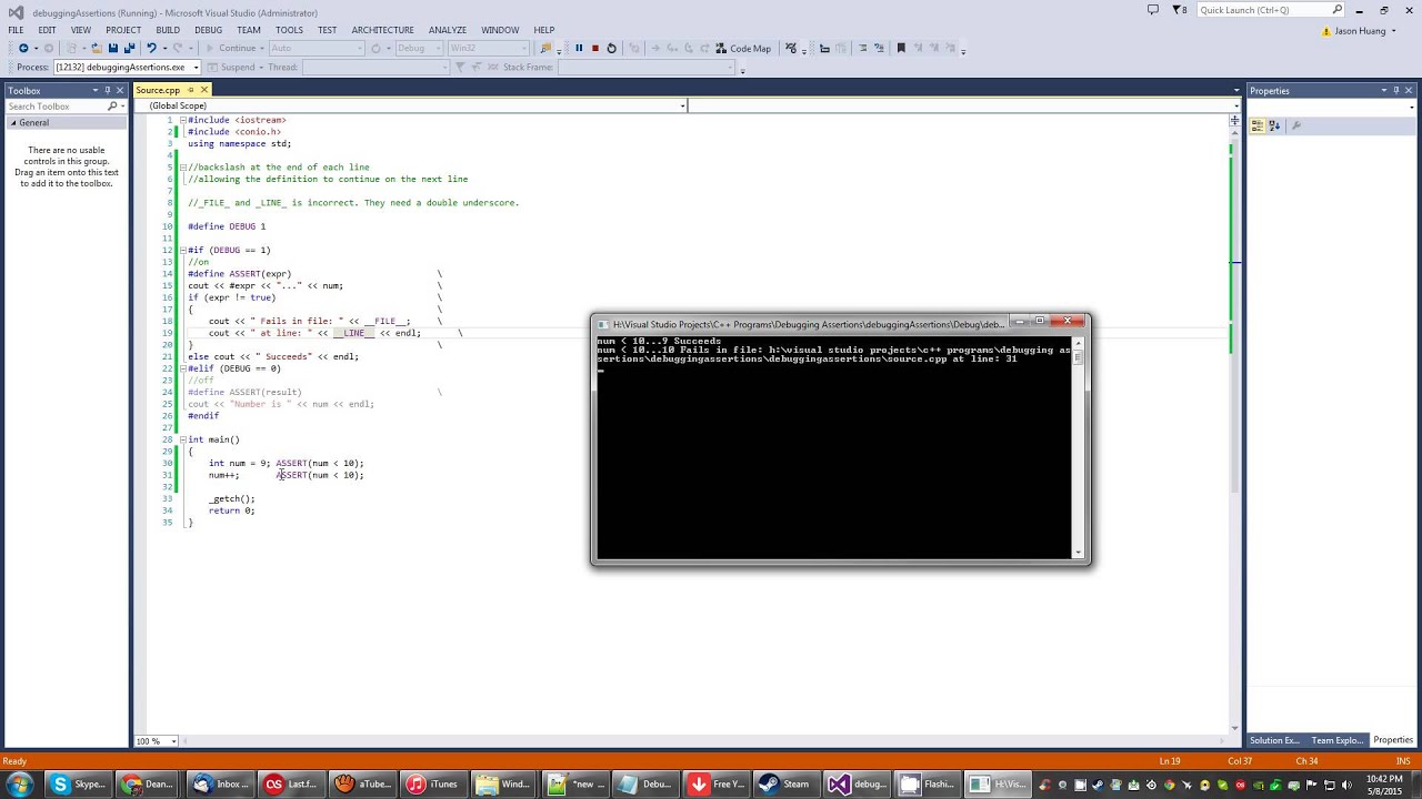 c++ Debugging Assertions - YouTube