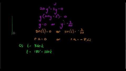 More Complicated Trigonometric Equations example 6