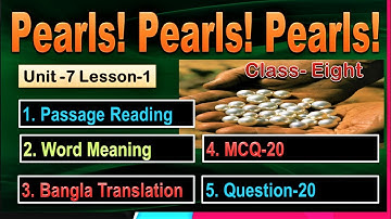 Class 8 English 1st Paper Unit 7 Lesson 1 || JSC Exam English Passage || Perals Question & MCQ