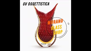 Murano glass Vase, submerged collection by GV Oggettistica