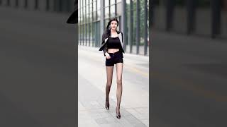 Long leg perfect slim figure in stockings #shorts #tiktok #reel #fyp #subscribe 🖤