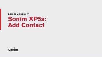 Sonim XP5s - Add Contact