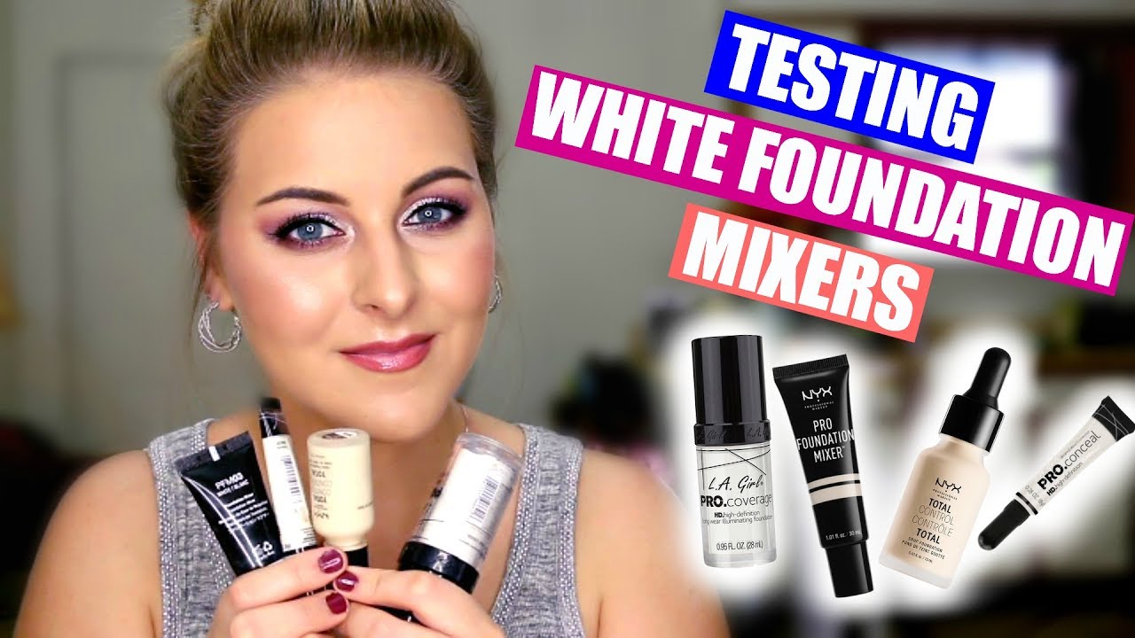 HOW TO LIGHTEN ANY FOUNDATION or CONCEALER // WHITE FOUNDATION MIXERS 101 