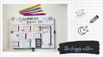 thehappywithin · Bullet Journal | Summer Bucketlist Spread
