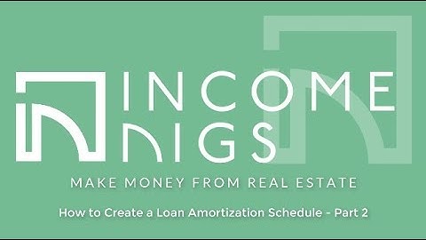 How to Create a Loan Amortization Schedule - Part 2