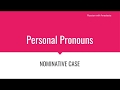 Russian Personal Pronouns - Nominative Case (ABSOLUTE BEGINNERS)