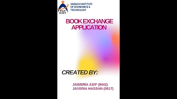 Book Exchange System with Student help - Final Year Project - By Javeria Hassan & Jaweria Asif