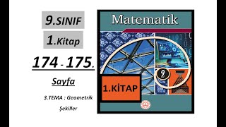 9. Sinif Matemati̇k 1. Ki̇tap 174. Ve 175. Sayfa Meb Yeni̇ Müfredat