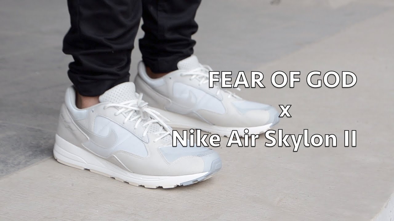 nike air skylon 2 fear of god on feet