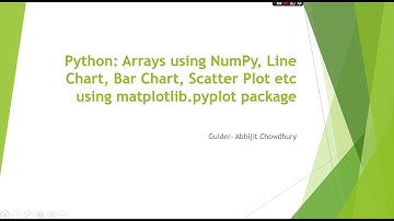Python: NumPy-Arrays, matplotlib.pyplot-Line Chart, Bar Chart, Scatter Plot | The Digital View - AC