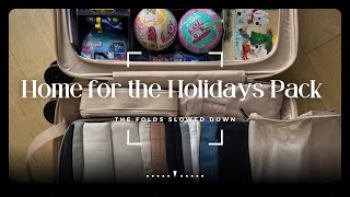 Minimalist pack with me to go home for 1-2+ weeks for the holidays | The folds slowed down by Leah Mari Organization 1,471 views 4 months ago 3 minutes