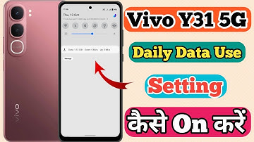 Vivo y31 5g Daily Data Use And Data Speed Setting Kaise On Kare // How To Data Use In Vivo y31 5g 
