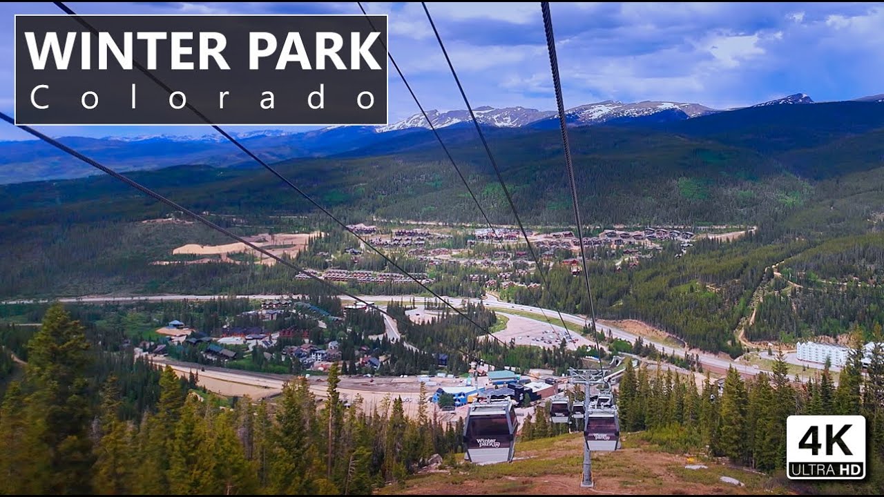 Winter Park Resort Gondola from Top to Bottom and Resort Walk
