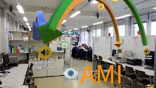 We built an AR mobile app to show the data flow in a hospital environment - Student Project 2019