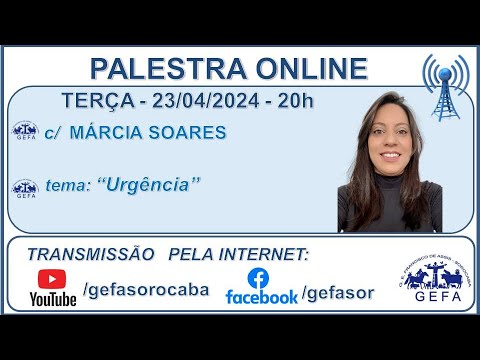 Assista: Palestra Online - c/ M�?RCIA SOARES (23/04/2024)