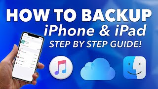 How to BACKUP your iPHONE or iPAD using iTunes, Finder and iCloud!  - STEP BY STEP GUIDE