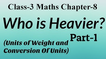 Who is Heavier? (Part-1/2) Units of Weights and Conversion of Units (Class-3 Maths Chapter-8)