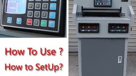 How To Setup CnC Or Program Control For 4606 Digital Paper Cutter