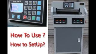 How To Setup CnC Or Program Control For 4606 Digital Paper Cutter