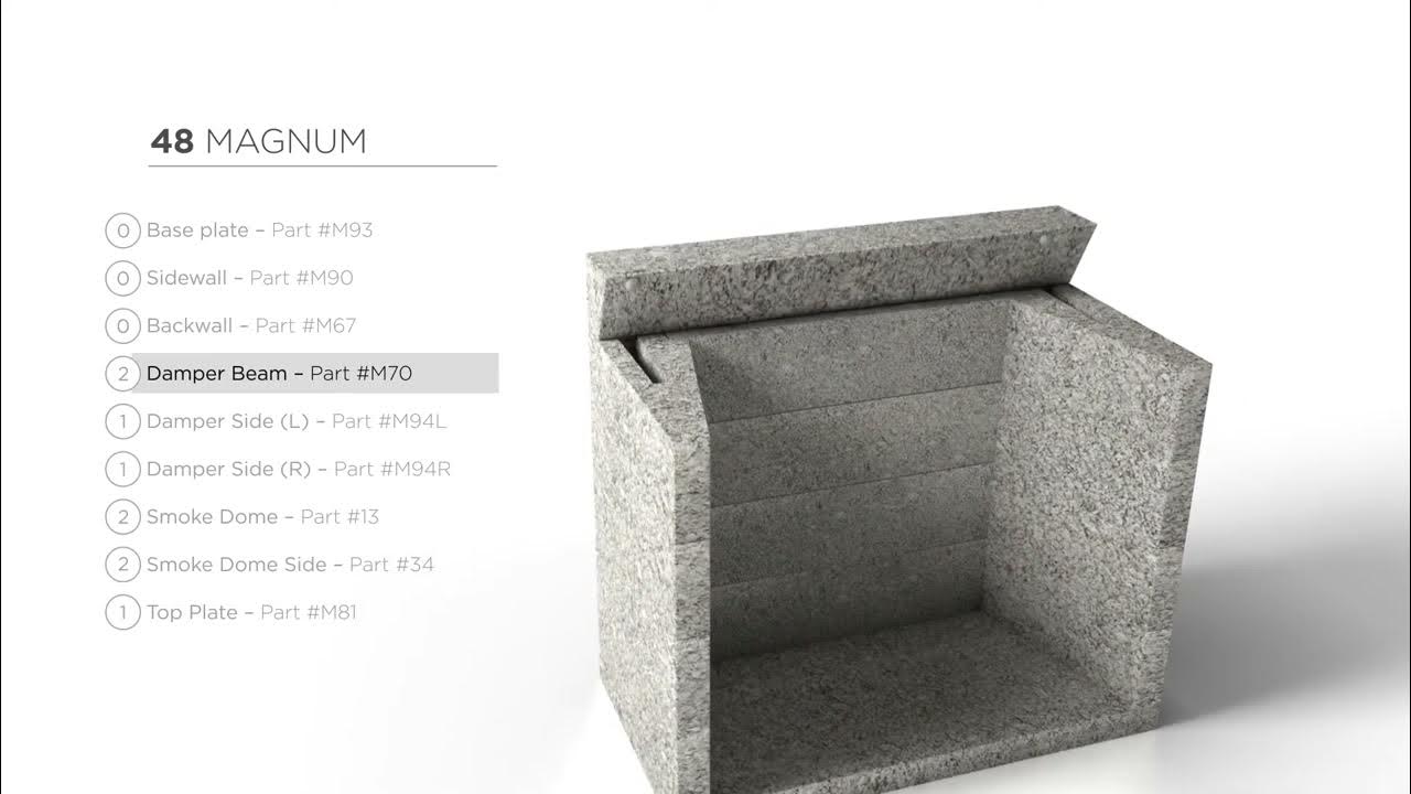 Isokern Fireplace 48" Magnum - 3D Assembly and Install - YouTube