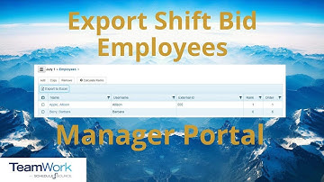 TeamWork 5 Manager Tutorial: How to Export Shift Bid Employee Information