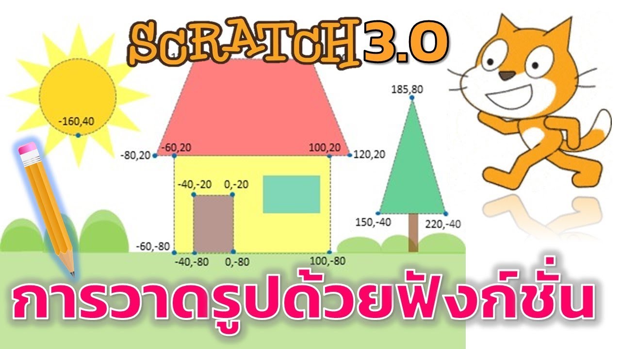 Scratch 3.0 การวาดภาพหลายๆ ภาพในฉากเดียวกัน