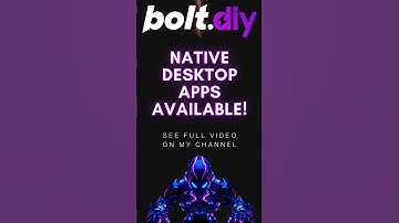 🚀 Bolt DIY Desktop Version Finally Released - What You Need to Know! 🚀