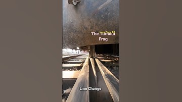 Track Switching Turnout Frog, Locomotive Line Change. #train #railway #shorts #trainvideo