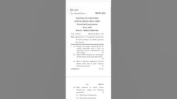 IGNOU MCS-231 June 2025 Question Paper