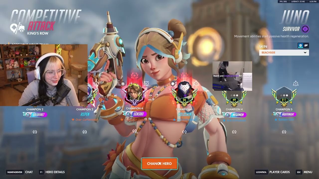 28K Healing Done! INSANE JUNO! Aspen Overwatch Season 3 Gameplay Top