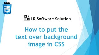 CSS Tutorial -how to put the text over background image in CSS - Tamil