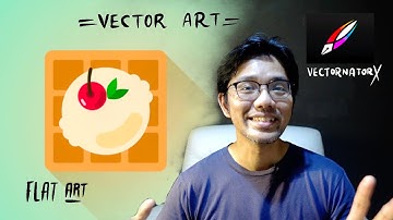 How to draw Waffle Ice Cream flat art in Linearity Curve on iPad