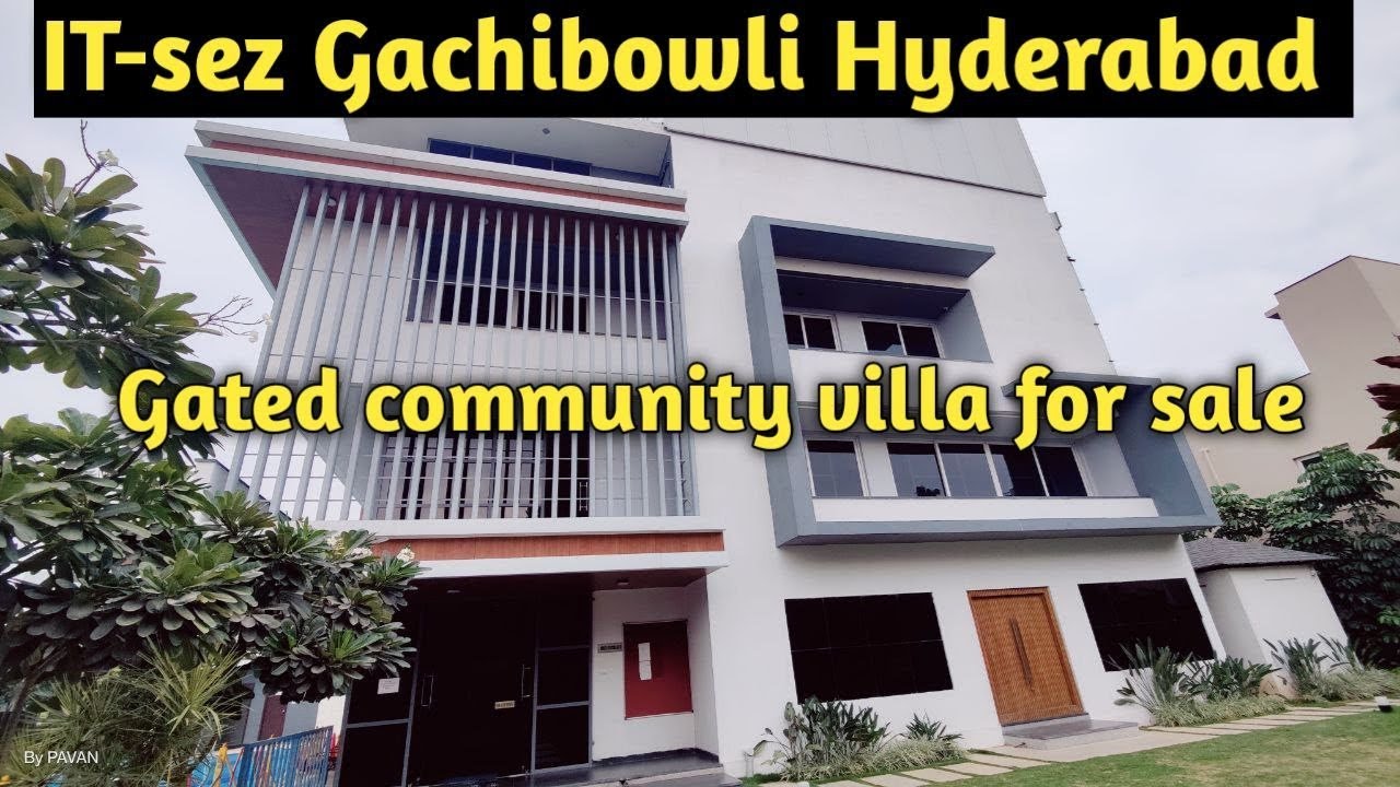 Villa For Sale in Gachibowli Near Wipro Techno City Hyderabad 